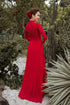 Red tradtional ao dai beaded