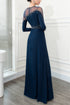 Front slit evening dress