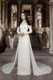 Stunning long train bridal ao dai