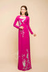 Modern cut-out embroidered ao dai