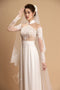 White chantilly lace bridal ao dai