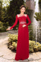 Dark red elegant beaded ao dai - Sale