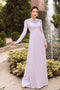 Delicate beading modern party ao dai - Sale