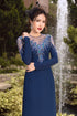 Round neck outstanding beaded ao dai - Sale