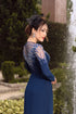 Round neck outstanding beaded ao dai - Sale