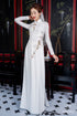 Elegant traditional bridal ao dai with 3d floral