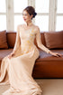 Modern ao dai features handcrafted flower beaded