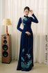 Stunning Ao dai with lotus pattern beaded