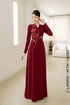 Modern Ao dai with delicate floral pattern beadwork