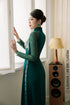 Impressive modern Ao dai with flower patterns