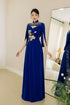 Modern party ao dai with detachable cape