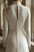 Elegant White Bridal Ao Dai with Floral Lace Appliqué