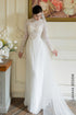 Romantic Full Lace Bridal Áo Dài with Heart-Shaped Bodice