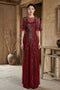 Crimson Radiance – Hand-Beaded Modern Áo Dài