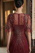 Crimson Radiance – Hand-Beaded Modern Áo Dài