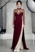 Regal Burgundy Modern Ao Dai with Intricate Crystal Beadwork