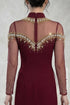 Regal Burgundy Modern Ao Dai with Intricate Crystal Beadwork