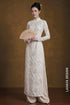 Exquisite Ivory & Blush Sequin Floral Lace Ao Dai