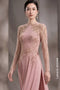 Sophisticated Dusty Rose Hand-Beaded Ao Dai