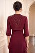Elegant Burgundy Ao Dai with Detachable Cropped Cape