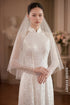 Radiant Shimmer: Hand-Beaded Bridal Ao Dai