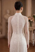 Radiant Shimmer: Hand-Beaded Bridal Ao Dai