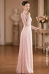 Radiant Shimmer: Hand-Beaded Bridal Ao Dai