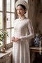 Elegant White Lace Bridal Ao Dai - A Harmonious Blend of Tradition and Modernity