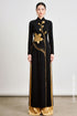 Luxurious Black Áo Dài with Intricate Golden Beadwork