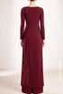 Elegant Maroon Beaded Ao Dai