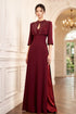 Elegant Burgundy Ao Dai with Detachable Cropped Cape