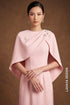 Elegant Pastel Pink Modern Ao Dai with Cape