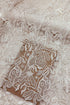 Elegant White Lace Modern Ao Dai with Flared Sleeves and Pearl Accents