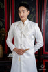 Modern men's ao dai with embroidery lace