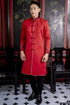 Red mens' ao dai with the white trim