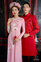 Sweet red - pink couple wedding ao dai