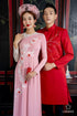 Sweet red - pink couple wedding ao dai