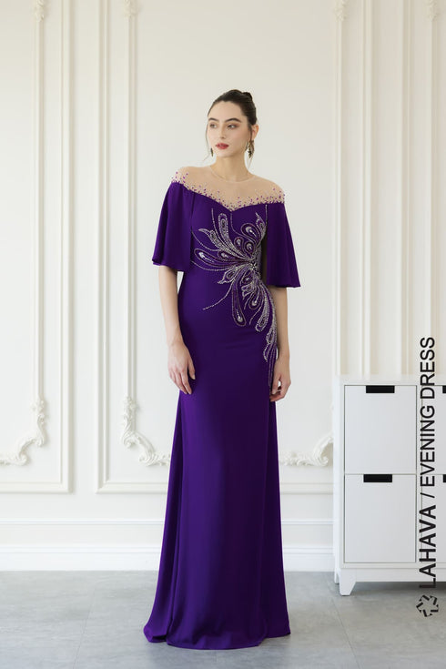 Impressive pattern beaded mermaid gown