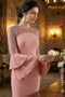 Elegant Blush Pink Evening Gown with Sequin Embellishment
