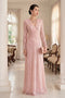 Shimmering Rose Pink Sequin Evening Gown