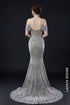 Sparkling Silver Off-Shoulder Mermaid Gown