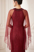Regal Burgundy Mermaid Gown with Diamond Lattice Beadwork
