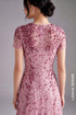 Elegant Pastel Pink Sequin A-Line Evening Gown with 3D Floral Appliqués
