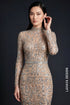 Elegant High-Neck Sequin Mermaid Evening Gown