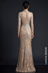 Elegant High-Neck Sequin Mermaid Evening Gown