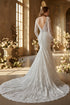A stunning mermaid wedding dress with a modern style.