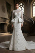 The opulent beaded illusion bridal gown