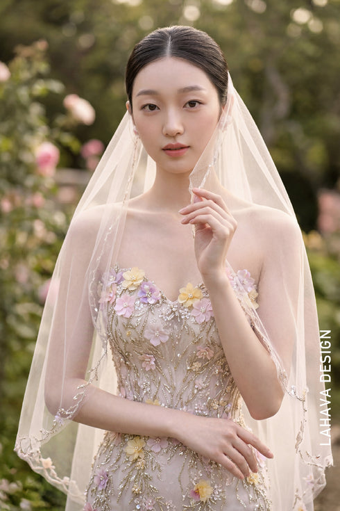 Enchanted Garden Floral Mermaid Wedding Dress