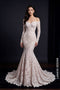 Exquisite Off-the-Shoulder Lace Mermaid Wedding Dress with Long Sleeves