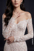 Exquisite Off-the-Shoulder Lace Mermaid Wedding Dress with Long Sleeves